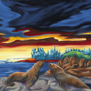 Sun Salutations Oil Painting of the west coast by Janice Gallant