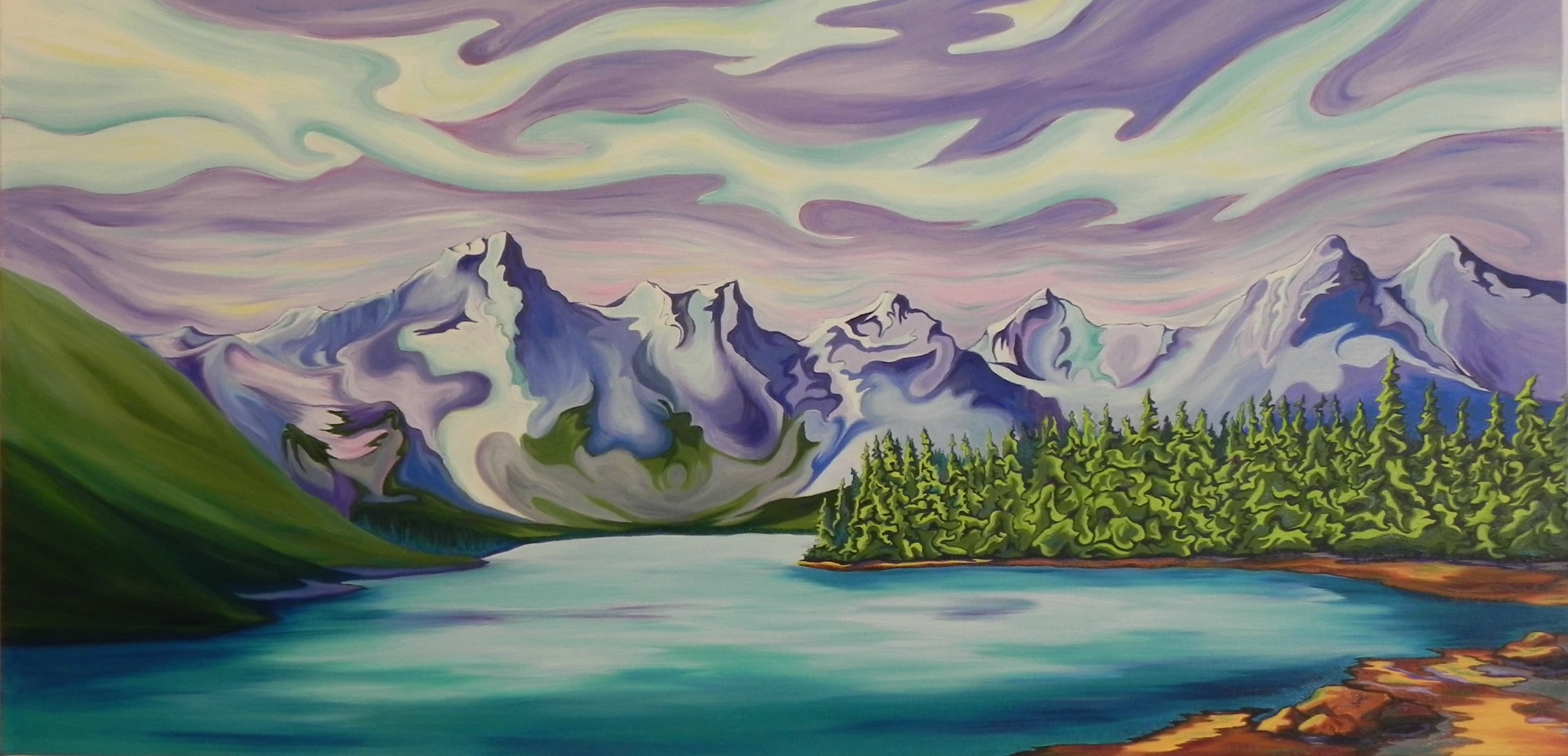Banff oil painting by Janice Gallant thecreationguild.com
