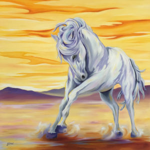 Canvas print of freedom horse by Janice Gallant https://janicegallant.com/decorator-prints/