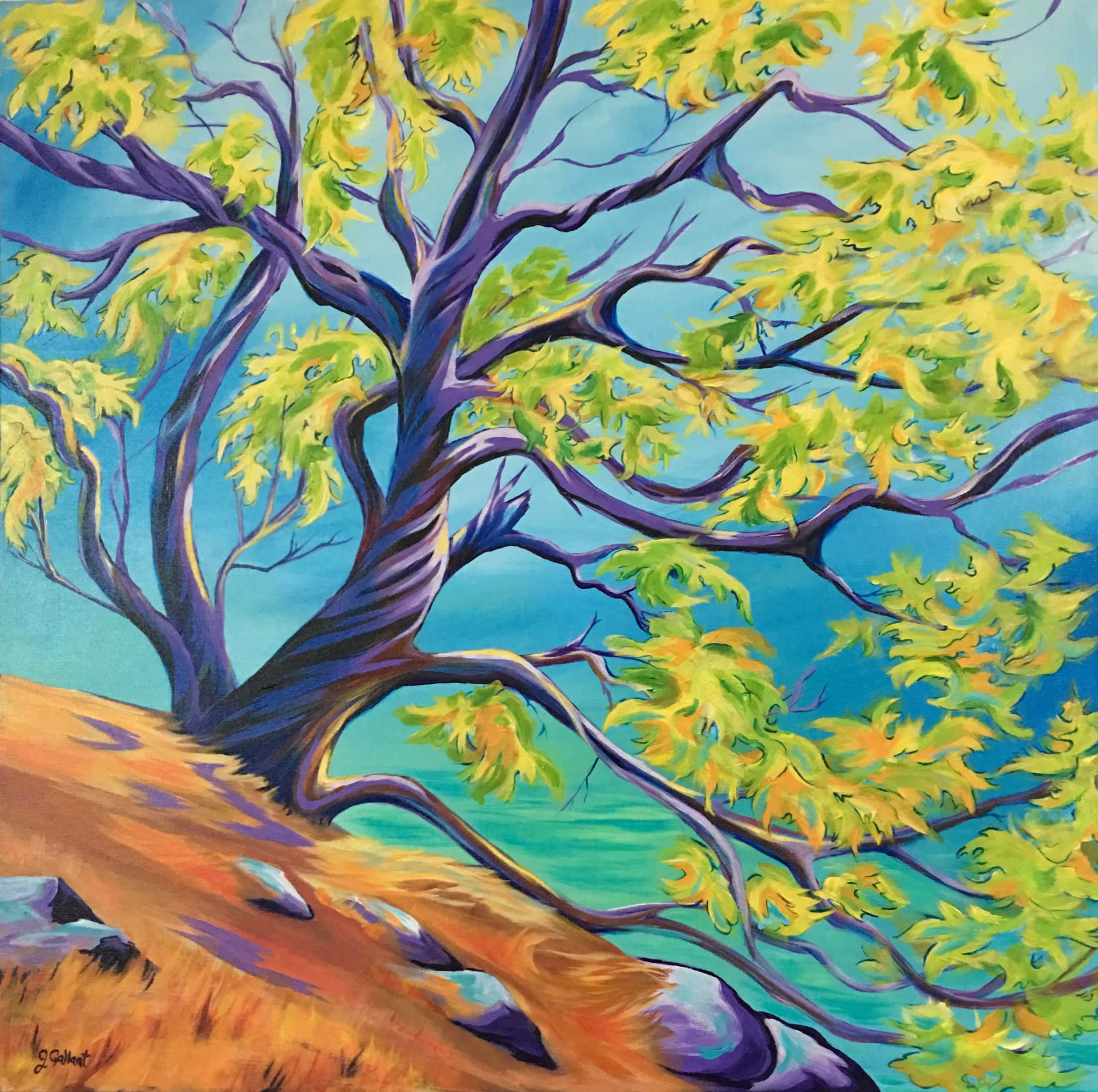 Dancing Tree Acrylic Painting by Janice Gallant https://janicegallant.com/