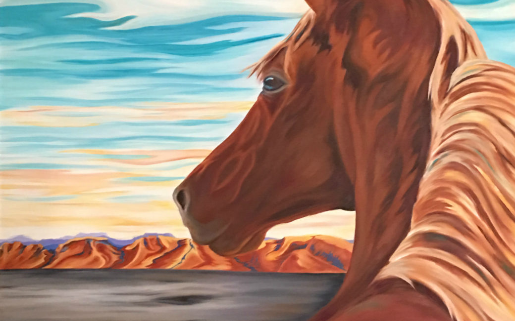 Canvas prints of horse, Unclaimed Freedom by Janice Gallant https://janicegallant.com/decorator-prints/